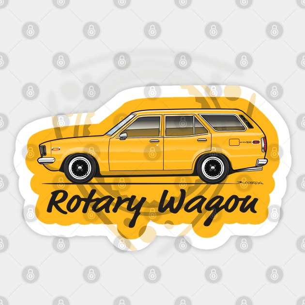 Multi Color Rotary Wagon Sticker by JRCustoms44